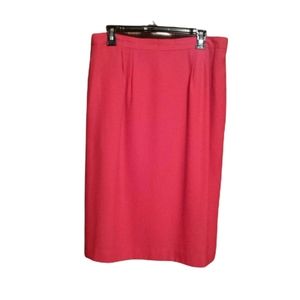 Red En Avance Straight Skirt sz 14 Vintage